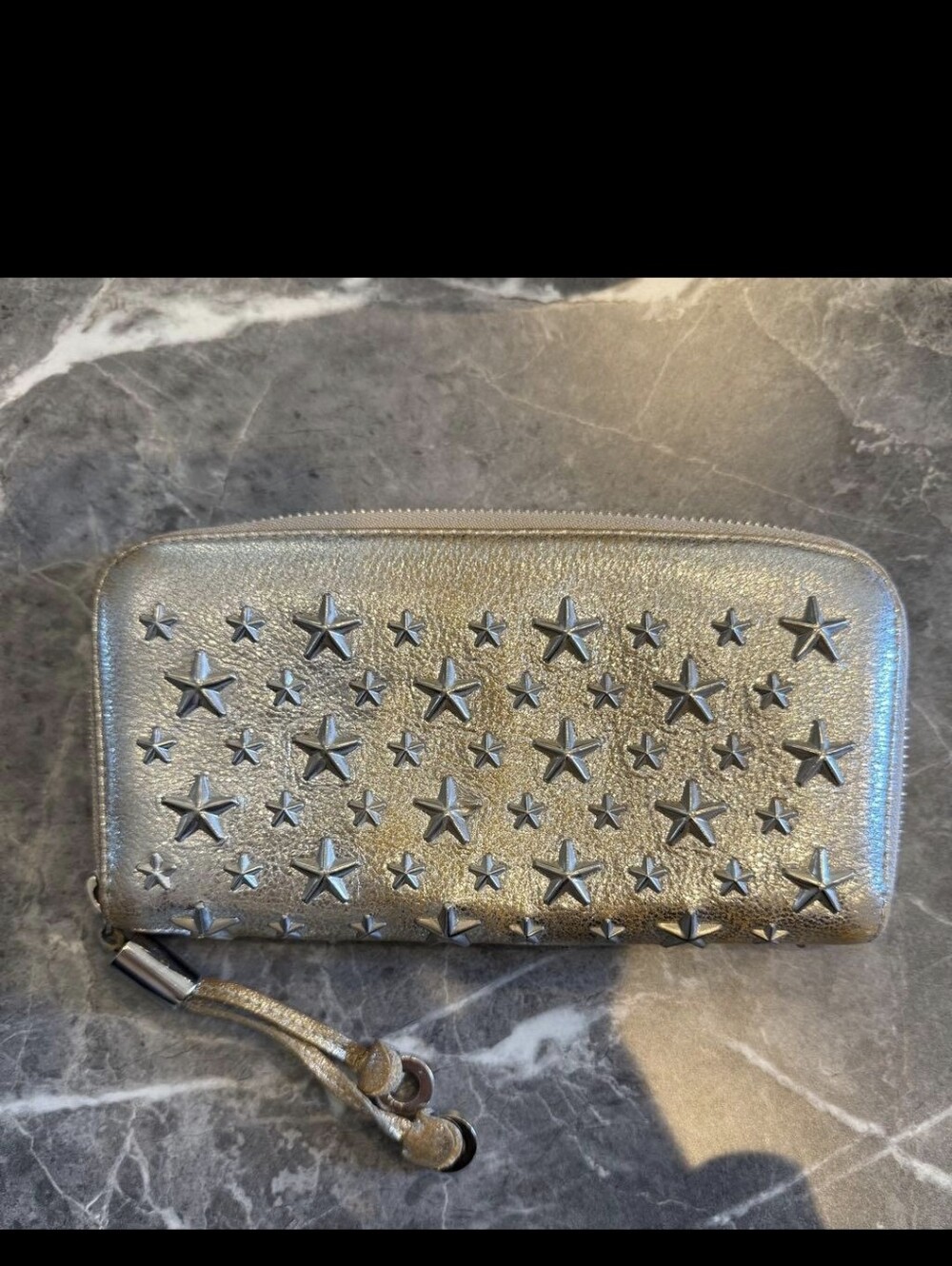 Jimmy Choo Star Studded Gold Wallet
